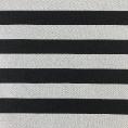 Mixed wool fabric coupon with grey and black stripes 1m50 or 3m x 1,40m