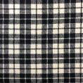 Black and white checked woollen fabric coupon 1,50m ou 3m x 1,40m