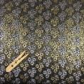 Cotton and lurex fabric coupon with silver and gold flowers on gold background 1,50m or 3m x 1,50m
