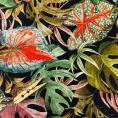 Fabric coupon in mixed cotton canvas with multicolored leaves 1m50 or 3m x 1,40m