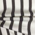 Grey and white striped viscose twill fabric coupon 1,50m or 3m x 1,50m