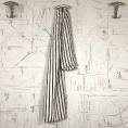 Grey and white striped viscose twill fabric coupon 1,50m or 3m x 1,50m