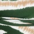 Viscose fabric coupon with green and beige graphic patterns 1,50m or 3m x 1,40m