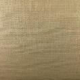 Linen and cotton fabric coupon dark beige mini irregular stripes 1.50 or 3m x 1.40m