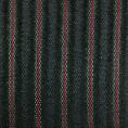 Mixed acrylic matting fabric coupon with coloured stripes on black textured background 3m x 1,40m