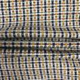 Yellow and blue cotton braid fabric coupon 1,50m or 3m x 1,40m