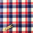 Cotton poplin fabric coupon in red, blue and white checks 2m x 1,40m