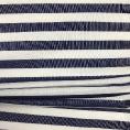 Coupon of white and orange stripes cotton poplin fabric coupon 2m x 1,40m