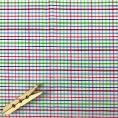 Coupons Checked cotton poplin fabric with colored stripes on a white background 3m x 1.40m