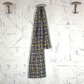 Cotton poplin fabric coupon with small blue, black and yellow checks 2m x 1,40m