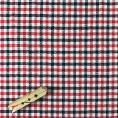 Cotton poplin fabric coupon with small red, black and white checks 2m x 1,40m