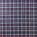 Coupon of cotton poplin fabric with navy blue background 2m x 1,40m