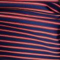 Cotton poplin fabric coupon with blue and red stripes 2m x 1,40m