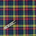 Cotton poplin fabric coupon with small yellow, red, black and green checks 2m x 1,40m