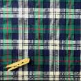 Cotton poplin fabric coupon with small blue and green checks 2m x 1,40m