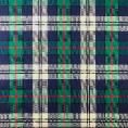 Cotton poplin fabric coupon with small blue and green checks 2m x 1,40m