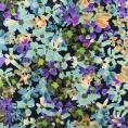 Floral polyester satin fabric coupon 1,50m or 3m x 1,40m