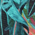 Deckchair fabric coupon with exotic foliage patterns in shades of green 3.20 x 0.43m