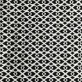 Coupon of black and white cotton canvas with geometric pattern in 70's style 1,50m or 3m x 1,40m
