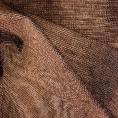 Cotton velvet fabric coupon with brown and silver sparkling stripes 1m50 ou 3m x 1,40m