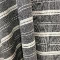 Grey and white striped linen fabric coupon 1.50m or 3m x 1.40m