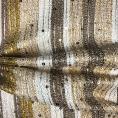 Fabric coupon in cotton blend weaving raw in shades of beige with gold sequins 1.50m or 3m x 1m40