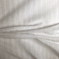 White cotton voile fabric coupon with large tone-on-tone stitching 3m x 1.40m