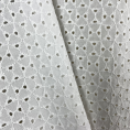Off-white broderie anglaise fabric coupon with openwork pattern 1m50 or 3m x 1,40m