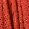 Coral striped viscose blend fabric coupon 1,50m ou 3m x 1,40m