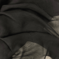 Coupon of black silk chiffon fabric 3m x 1,40m