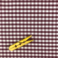 Lightweight burgundy and white gingham checked cotton fabric coupon 1.50m or 3m x 1.40m
