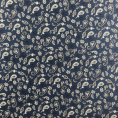 Coupon of cotton canvas fabric with paisley pattern on navy background 1,50m or 3m x 1,40m