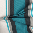 Coupon of multicoloured striped deckchair fabric in different sizes 3m20 x 0.43m