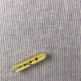 Linen fabric coupon with mini purple stripes 1,50m or 3m x 1,40m