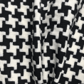 Black and white houndstooth wool braid fabric coupon 1,50m or 3m x 1,50m