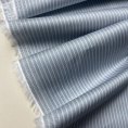 Satin cotton poplin fabric coupon in blue and beige stripes 2m x 1,40m
