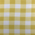 Yellow and white check polyester twill fabric coupon 1,50m or 3m x 1,40m