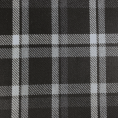 Black and grey checkered wool braid fabric coupon 3m x 1,40m