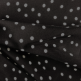 Silk and viscose crepe de chine fabric coupon orange and blue dots 1,50m or 3m x 1,40m