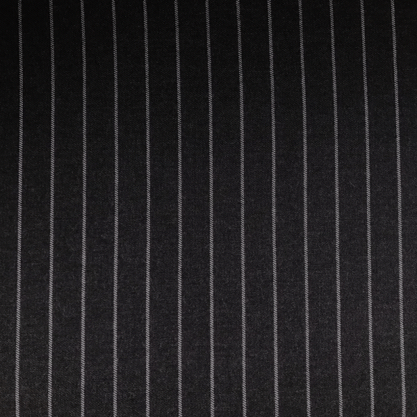 Wool drapery fabric coupon grey with white stripes 3m x 1,40m