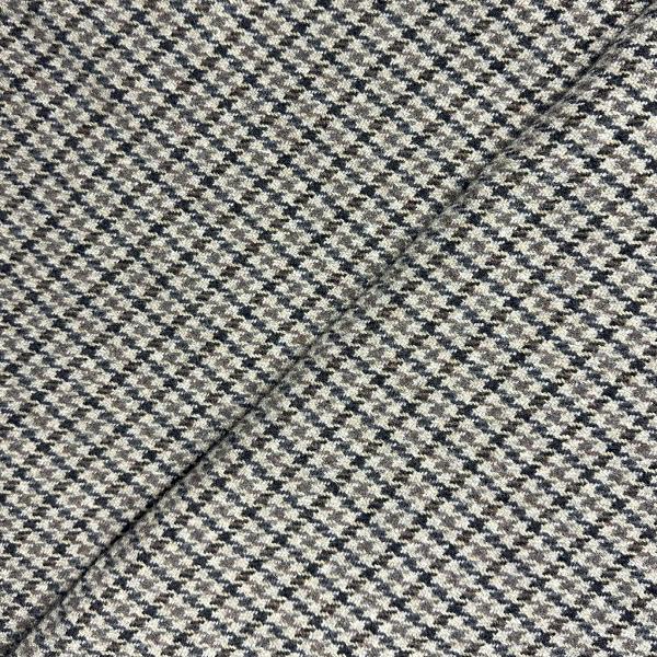 Coupon of mini brown and gray houndstooth wool 1.50m or 3m x 1.40m