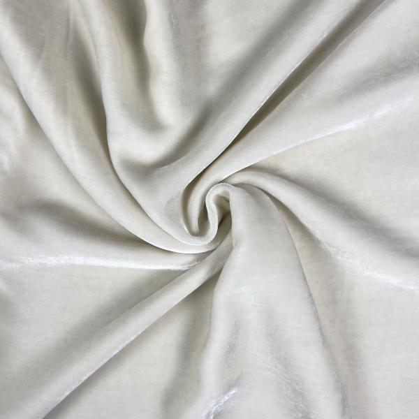 Viscose and silk off-white velvet fabric coupon 1.50 or 3m x 1.40m