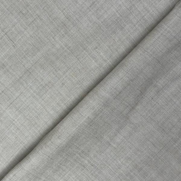 Wool etamine, silk and beige chevron weave fabric coupon 1,50m or 3m x 1,40m
