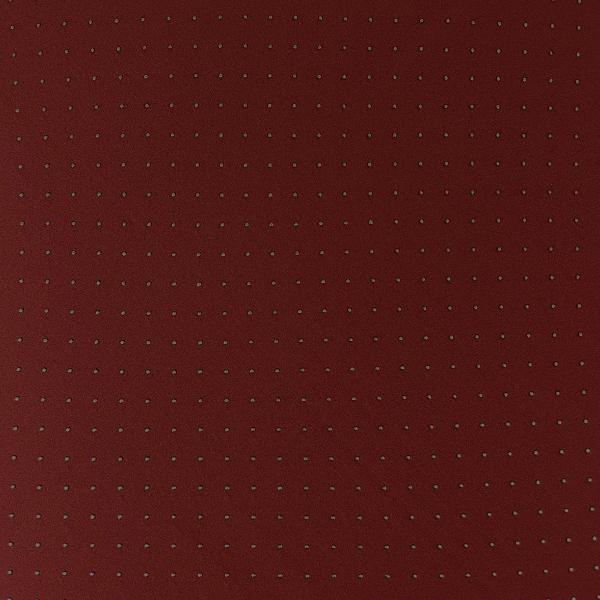 Lightweight red polyester crepe fabric coupon with golden stitches 1,50m or 3m x 1,50m