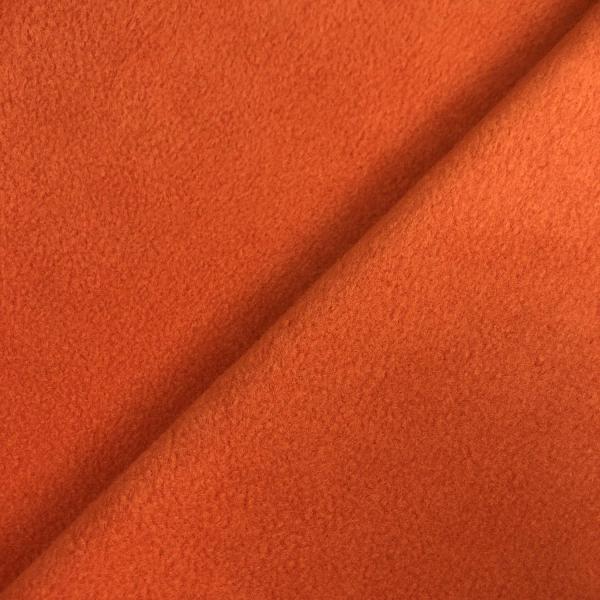 Orange recycled polyester fleece fabric coupon 1,50m or 3m x 1,50m