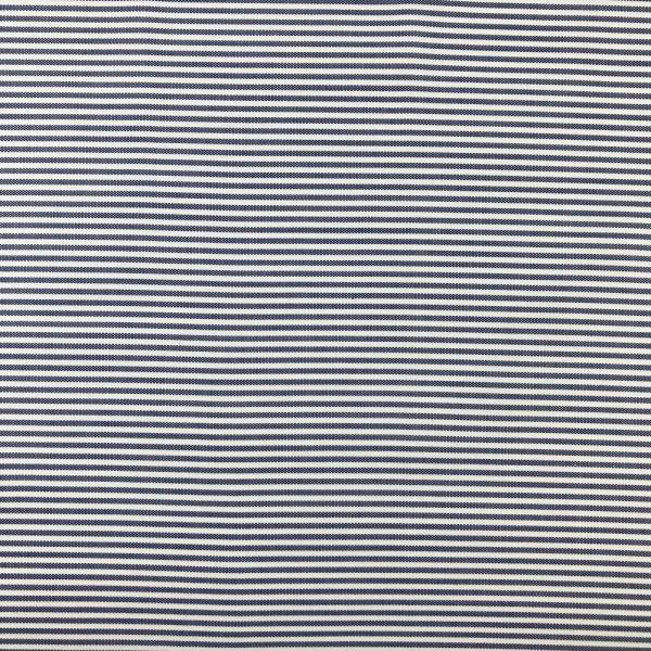 Coupon of blue and white striped cotton poplin fabric 1,50m or 3m x 1,40m