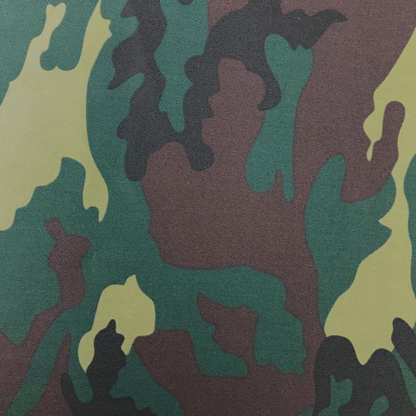 Cotton twill fabric coupon with camouflage print 1,50m or 3m x 1,40m
