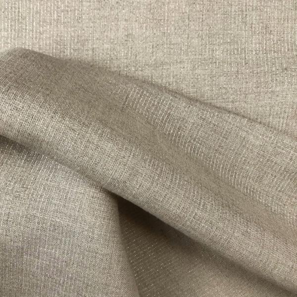 Beige linen and lurex fabric coupon 1,50m or 3m x 1,40m