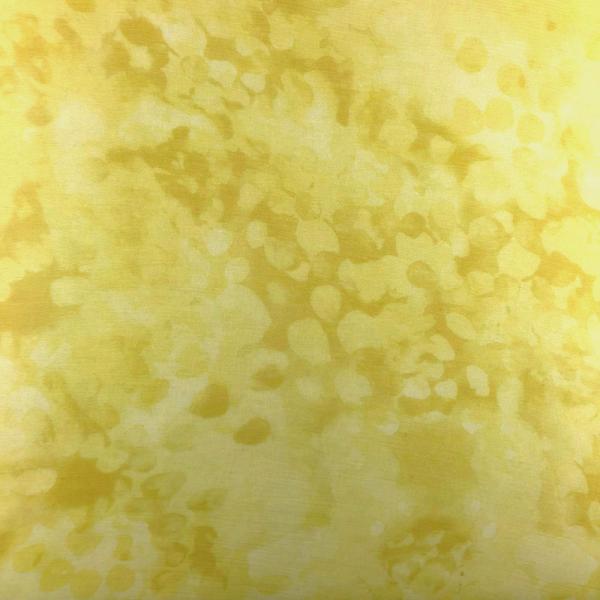 Yellow crinkle muslin fabric coupon with flowers 1,50m or 3m x 1,40m