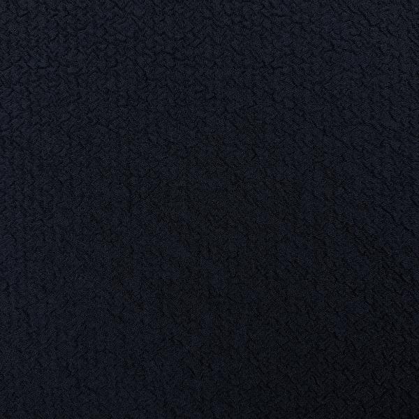 Coupon of navy blue textured polyester crepe fabric 1,50m or 3m x 1,40m